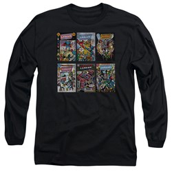 Dc Comics - Mens Dco Covers Long Sleeve Shirt In Black