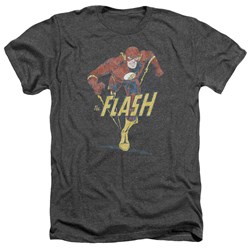 Dc Comics - Mens Desaturated Flash T-Shirt In Charcoal