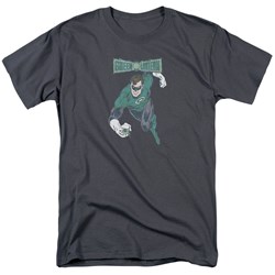 Dc Comics - Mens Desaturated Green Lantern T-Shirt In Charcoal