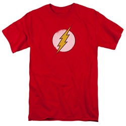Dc Comics - Mens Rough Flash Logo T-Shirt In Red