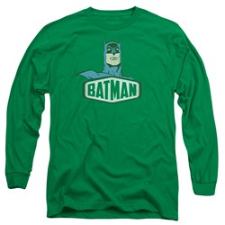 Dc Comics - Mens Batman Sign Long Sleeve Shirt In Kelly Green