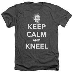 Dc Comics - Mens Keep Calm And Kneel T-Shirt In Charcoal