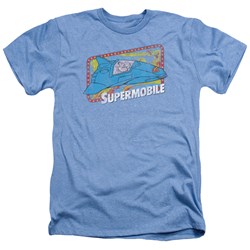 Dc Comics - Mens Supermobile T-Shirt In Light Blue