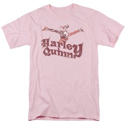 Dc Comics - Mens Harley Hop Vintage T-Shirt In Pink