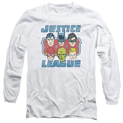 Dc - Mens Faces Of Justice Longsleeve T-Shirt