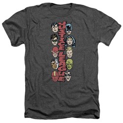 Dc - Mens Stacked Justice Heather T-Shirt