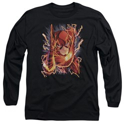 Justice League, The - Mens Flash #1 Long Sleeve Shirt In Black