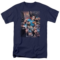 Superman - Mens Action Comics #1 T-Shirt In Navy