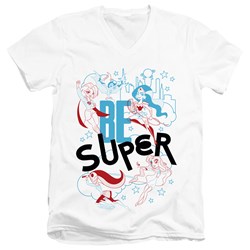 Dc Superhero Girls - Mens Be Super V-Neck T-Shirt