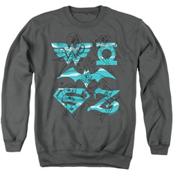 Dc Superhero Girls - Mens Line Art Group Sweater