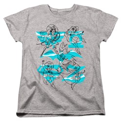 Dc Superhero Girls - Womens Line Art Group T-Shirt