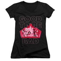 Dc Superhero Girls - Juniors Good To Be Bad V-Neck T-Shirt