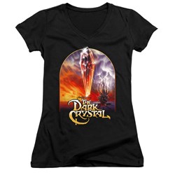 Dark Crystal - Juniors Crystal Poster V-Neck T-Shirt