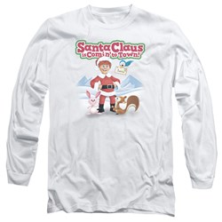 Santa Claus Is Comin To Town - Mens Animal Friends Longsleeve T-Shirt