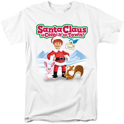 Santa Claus Is Comin To Town - Mens Animal Friends T-Shirt