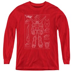 Voltron - Youth Voltron Schematic Long Sleeve T-Shirt