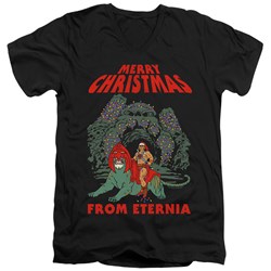 Masters Of The Universe - Mens Eternia Christmas V-Neck T-Shirt