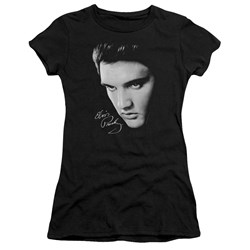 Elvis - Face Juniors T-Shirt In Black