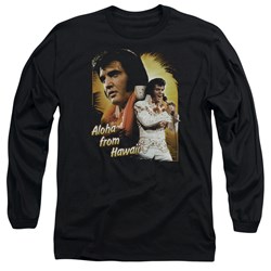 Elvis Presley - Mens Aloha Long Sleeve Shirt In Black