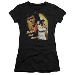 Elvis - Aloha Juniors T-Shirt In Black