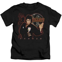 Elvis - Karate Little Boys T-Shirt In Black