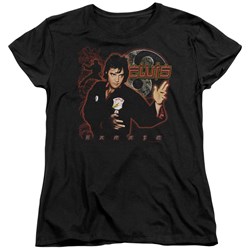 Elvis - Karate Womens T-Shirt In Black