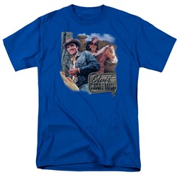 Elvis - Ranch Adult T-Shirt In Royal Blue