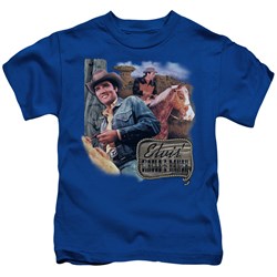 Elvis - Ranch Little Boys T-Shirt In Royal Blue