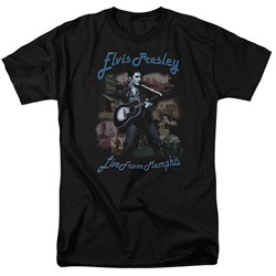 Elvis - Memphis Adult T-Shirt In Black