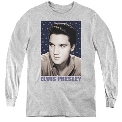 Elvis Presley - Youth Blue Sparkle Long Sleeve T-Shirt