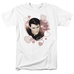 Elvis - Love Me Tender Adult T-Shirt In White
