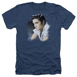 Elvis - Mens Blue Profile Heather T-Shirt