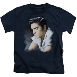 Elvis - Blue Profile Little Boys T-Shirt In Navy