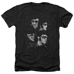 Elvis - Mens Faces Heather T-Shirt