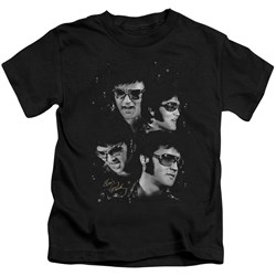 Elvis - Faces Little Boys T-Shirt In Black