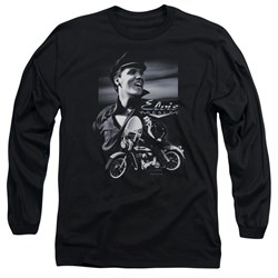 Elvis Presley - Mens Motorcycle Long Sleeve Shirt In Black