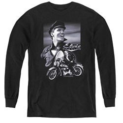 Elvis Presley - Youth Motorcycle Long Sleeve T-Shirt