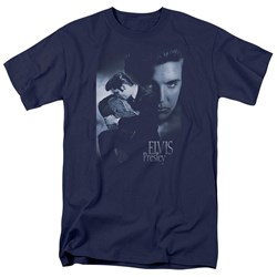 Elvis - Reverent Adult T-Shirt In Navy