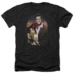 Elvis - Mens Red Scarf #2 Heather T-Shirt