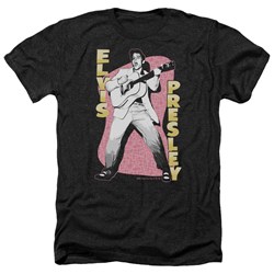 Elvis - Mens Pink Rock Heather T-Shirt