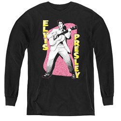 Elvis Presley - Youth Pink Rock Long Sleeve T-Shirt