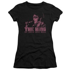 Elvis - The King Juniors T-Shirt In Black