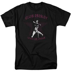 Elvis - Viva Las Vegas Star Adult T-Shirt In Black