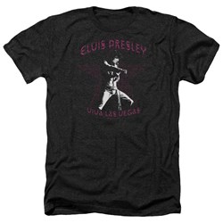 Elvis - Mens Viva Las Vegas Star Heather T-Shirt