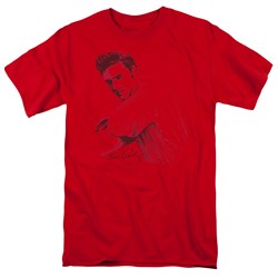 Elvis - On The Range Adult T-Shirt In Red