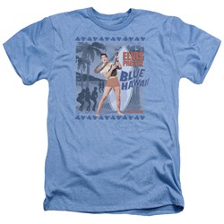 Elvis Presley - Mens Blue Hawaii Poster Heather T-Shirt