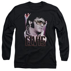 Elvis Presley - Mens 70S Star Long Sleeve T-Shirt