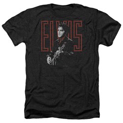 Elvis - Mens Red Guitarman Heather T-Shirt
