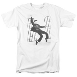Elvis - Jailhouse Rock Adult T-Shirt In White