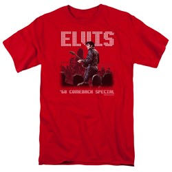 Elvis - Return Of The King Adult T-Shirt In Red